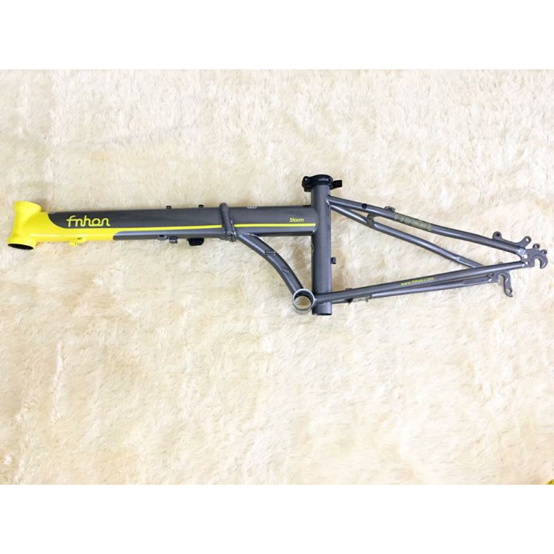 Frame Fork Fnhon Storm abu abu kuning 2 warna grey yellow Discbrake DB Disc brake