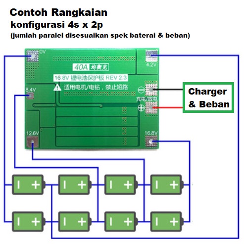 Modul Proteksi Baterai 18650 Battery Protection Module BMS 4S 5S