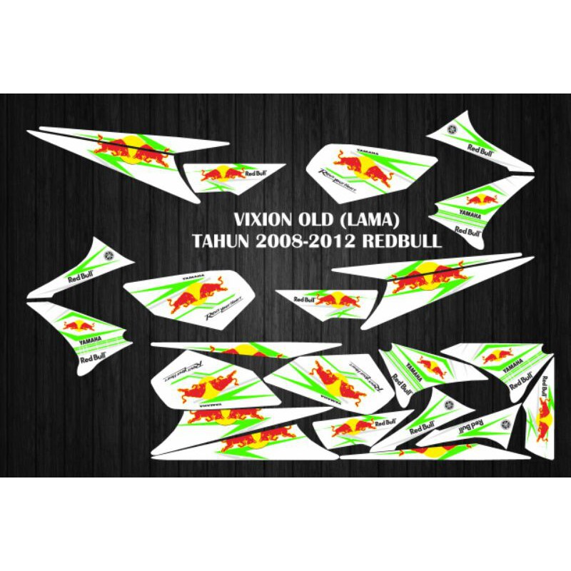 STIKER STRIPING DECAL OLD VIXION TAHUN 2008-2012 REDBULL