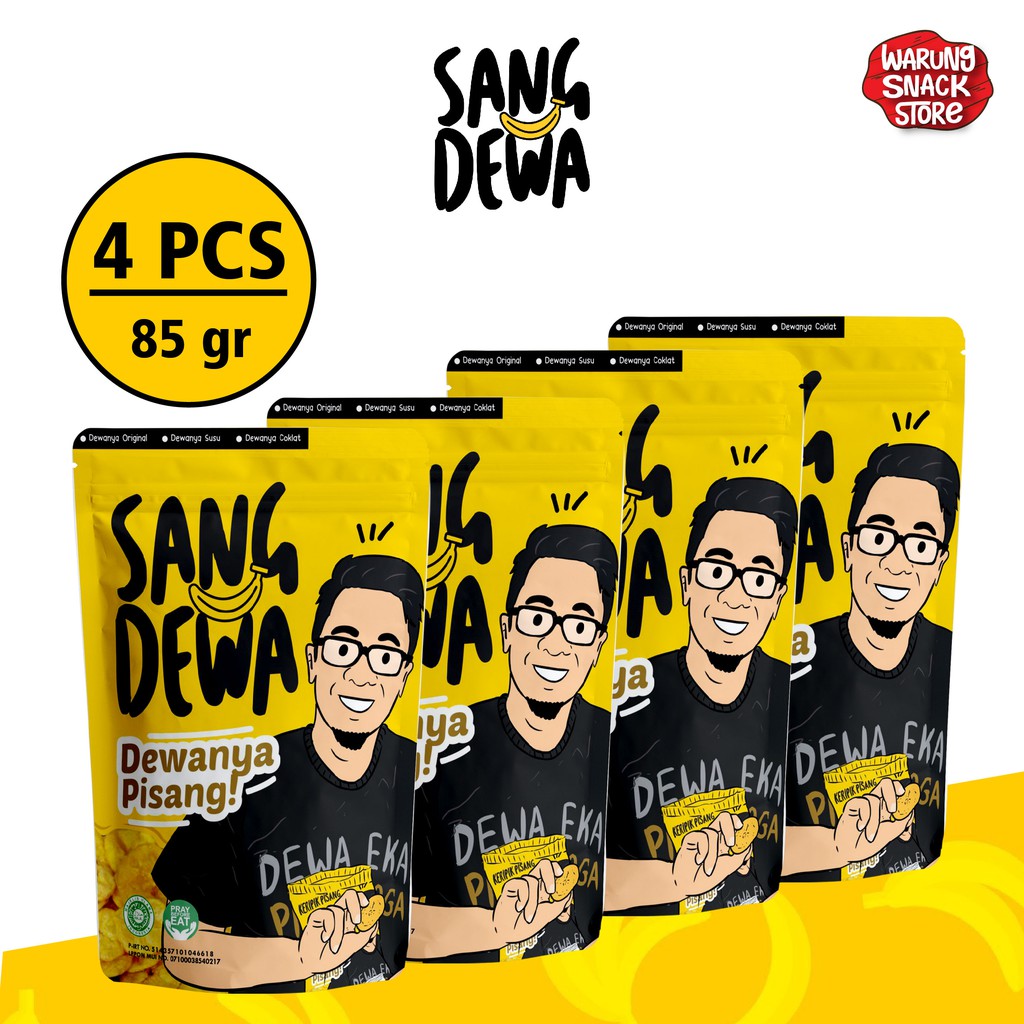 

(COMBO HEMAT) Keripik Pisang "Sang Dewa" 4 Varian Rasa