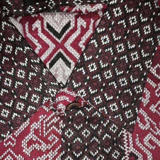 Batik Danabrata Motif Songket Merah Kode 030 Kemeja Batik Lengan Panjang Size M L Xl Xxl