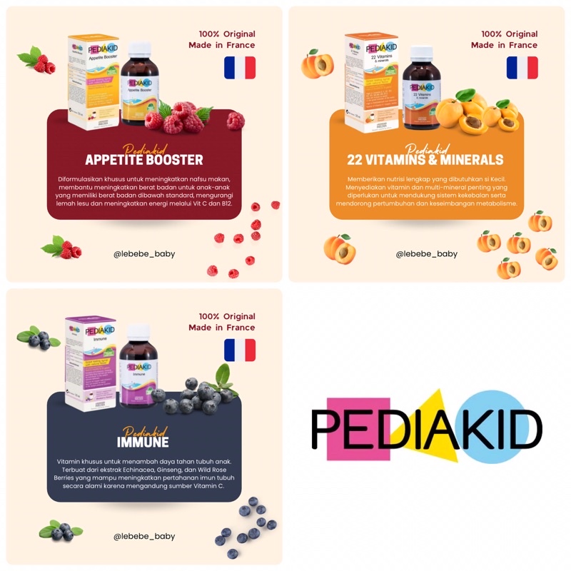 100% ORIGINAL Pediakid Appetite Booster / Pediakid 22 Vitamins / Immune
