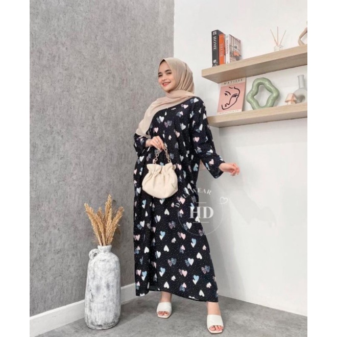 daster long lengan panjang LD 120 PB 130 bawah mata kaki, daster panjang viral kekinian, daster rayon busui terlaris ARBANI COLECTION-ORINA(ABSTRAK COKLT)
