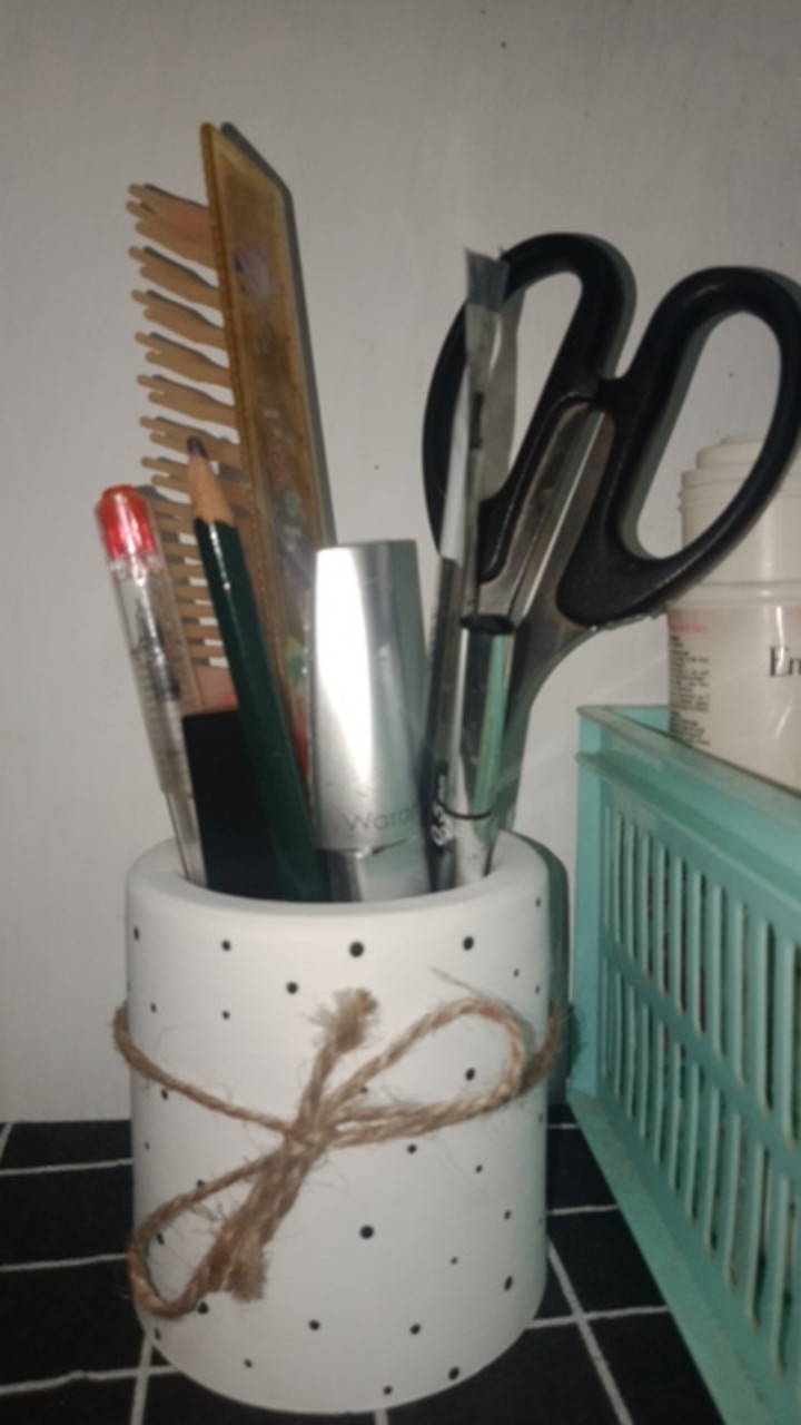 Pot Sukulen/kaktus Black White Dotted D:8cm