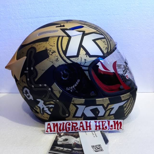 HELM KYT RC SEVEN BLACK DOP GOLD