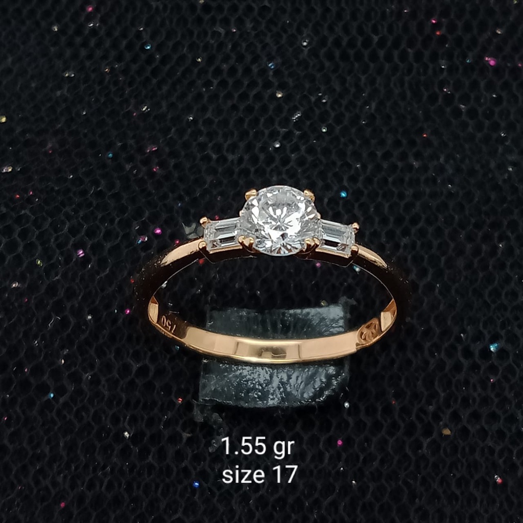 Cincin Emas 17K - 1.55 gr Kadar 750 - 98