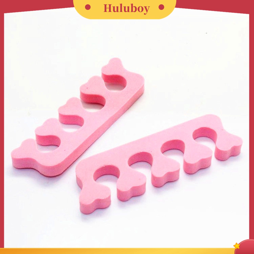 Huluboy Huluboy♡ 2pcs / Set Spons Pemisah Jari Kaki Bahan Gel Elastisitas Tinggi Untuk Manicure Pedicure