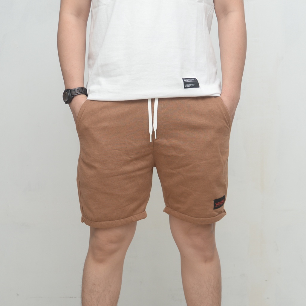 Wengkie.id / Boardshort / celana pendek pria / celana pendek wanita / celana casual / celana pendek murah / Warna Mocca