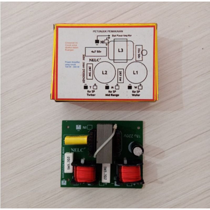 Kit Crossover Pasif Nelc 3 Way 300W