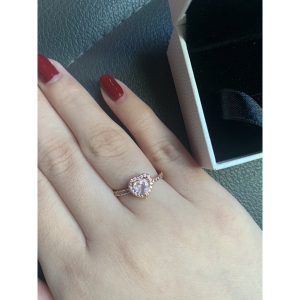 Pandora Sparkling Elevated Heart Ring Original