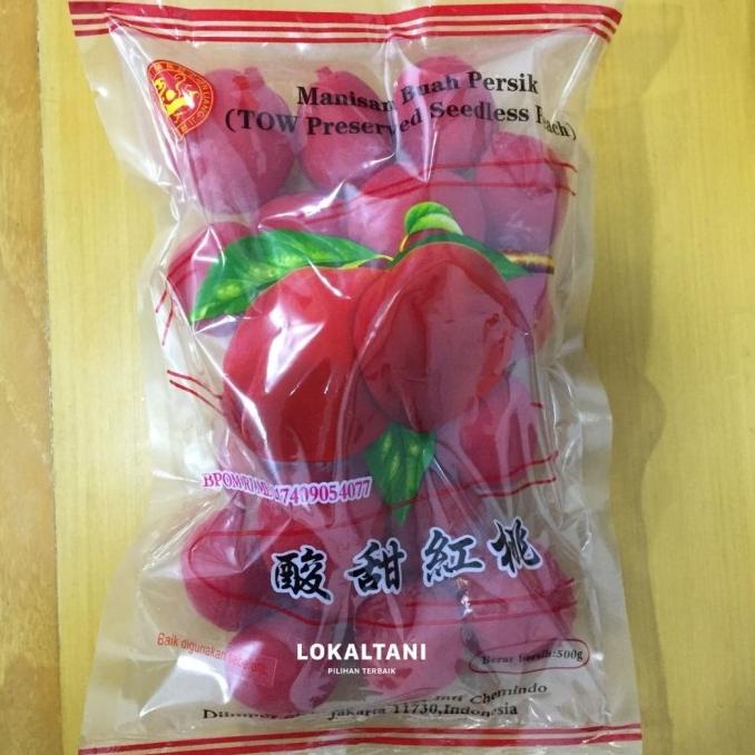 

Manisan Buah Persik Buah Peach Buah Dewa Sian Tou 500gr