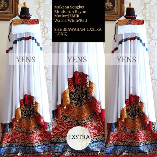 Mukena Bali Songket Izmir Extra Long