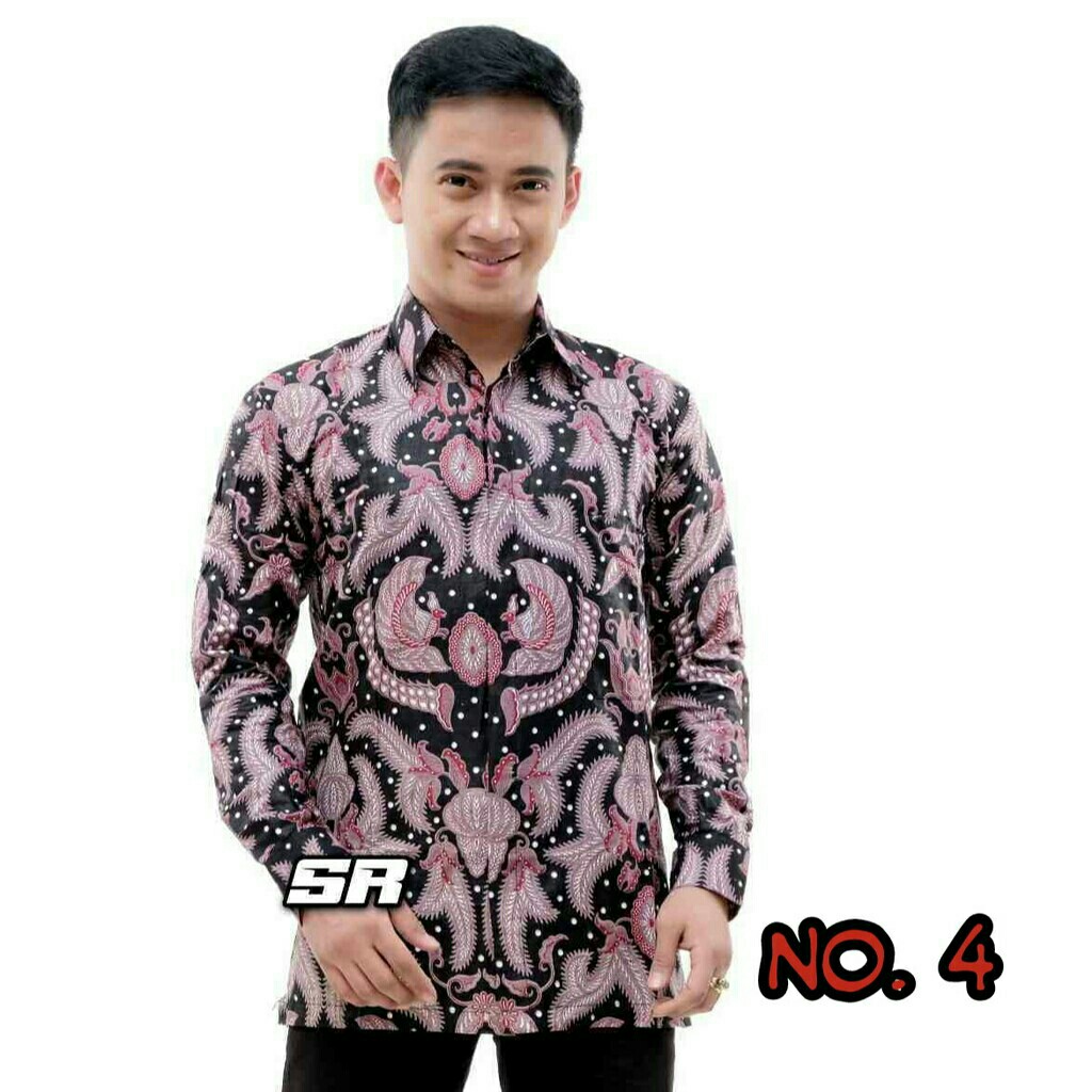 Danabrata Batik Hrb026 Kenongo Hem Pendek Padi Pekalongan M L Xl Batik Pria Murah
