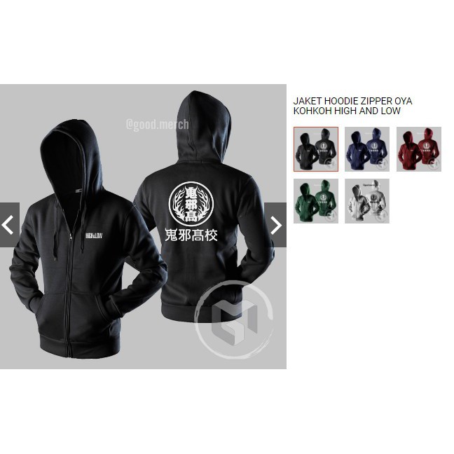 JAKET HOODIE ZIPPER OYA KOHKOH HIGH AND LOW