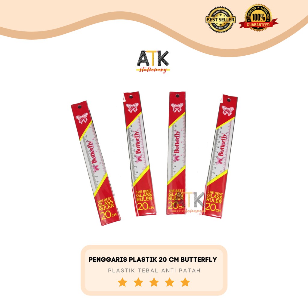 

Penggaris 20 CM Plastik Butterfly atk