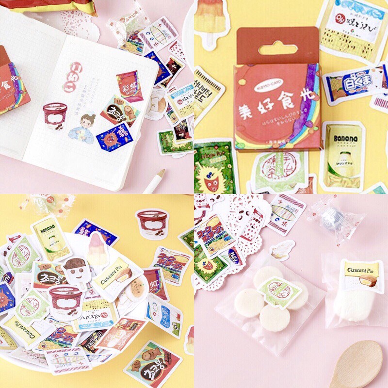 

46pcs Vintage Ticket sticker set stiker materi journal kolase scrapbooking traveler’s notebook