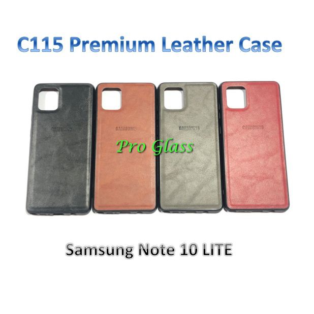 C115 Samsung NOTE 10 / NOTE 10 PLUS / NOTE 10 LITE Premium Leather Silicone Case / Casing Kulit