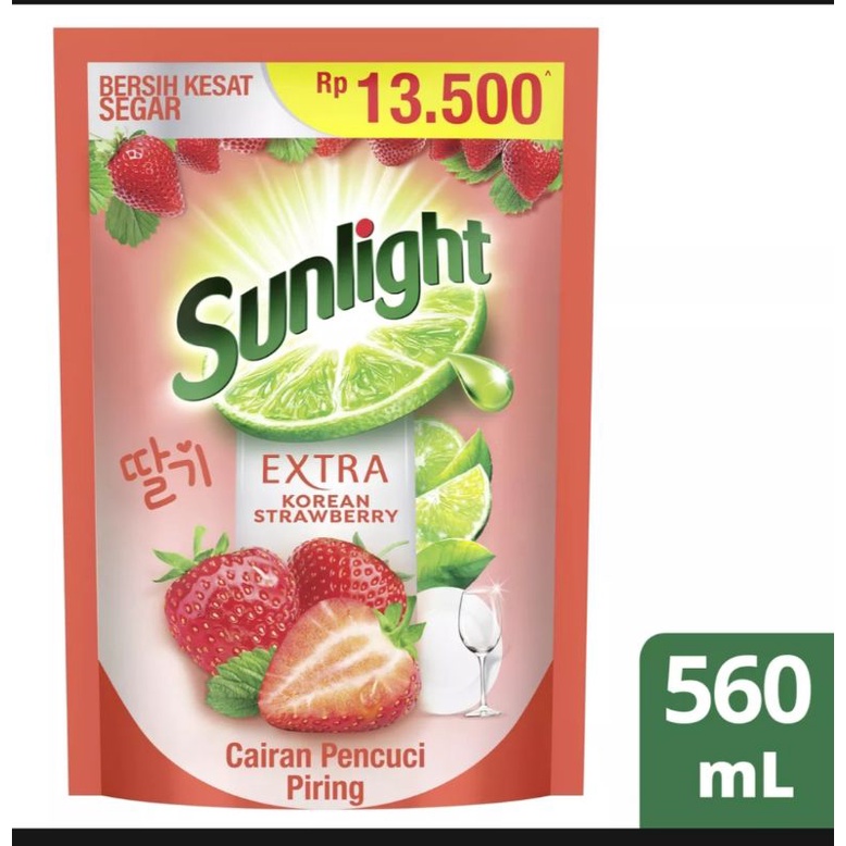 sunlight stroberi 560ml. harga 13.500