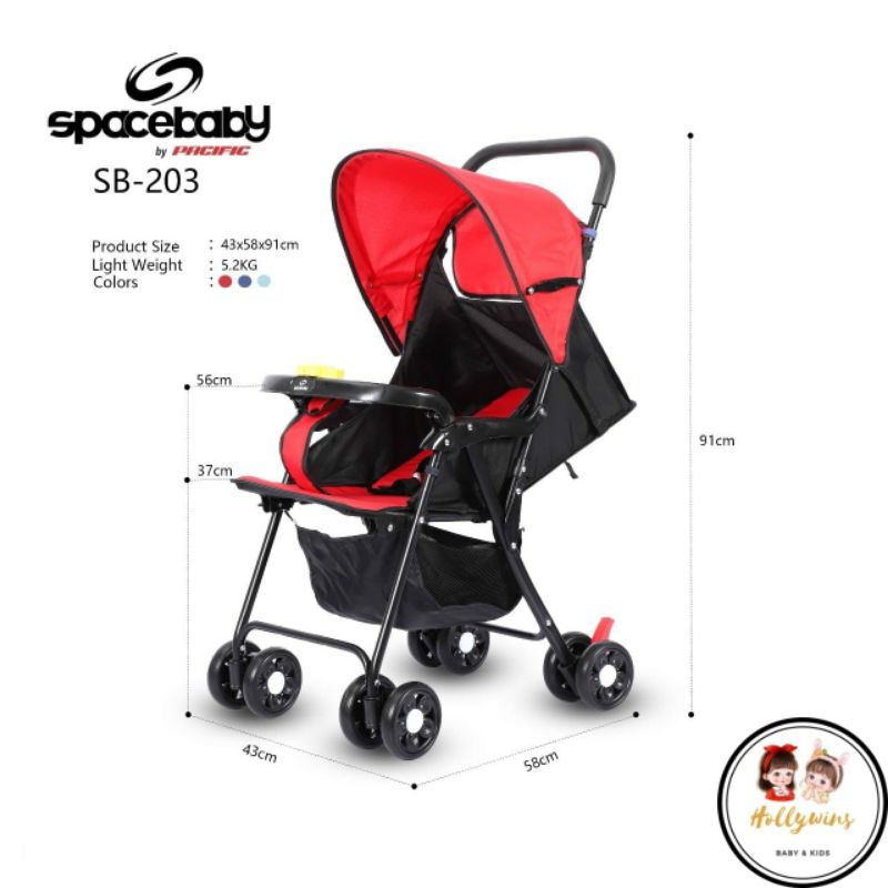 STROLLER BABY SPACE BABY SB 203 (MUSIK)