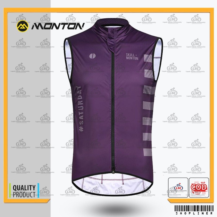 Vest Sepeda Monton Saturday II Purple Cycling Vest New Year 2022 Gowes - S
