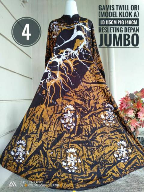 Gamis Twill Abstrak Jumbo