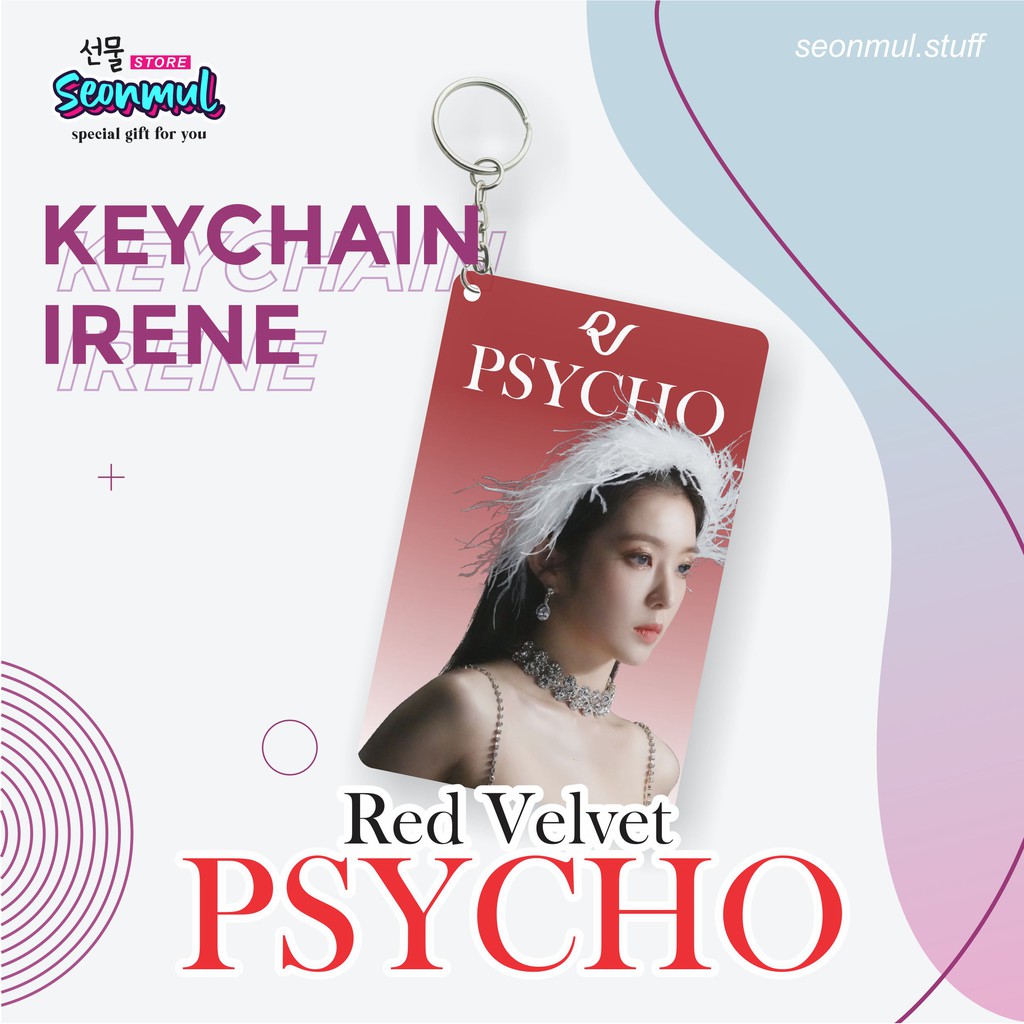 GANTUNGAN KUNCI KPOP / KEYCHAIN TRANSPARAN CARD RED VELVET - PSYCHO