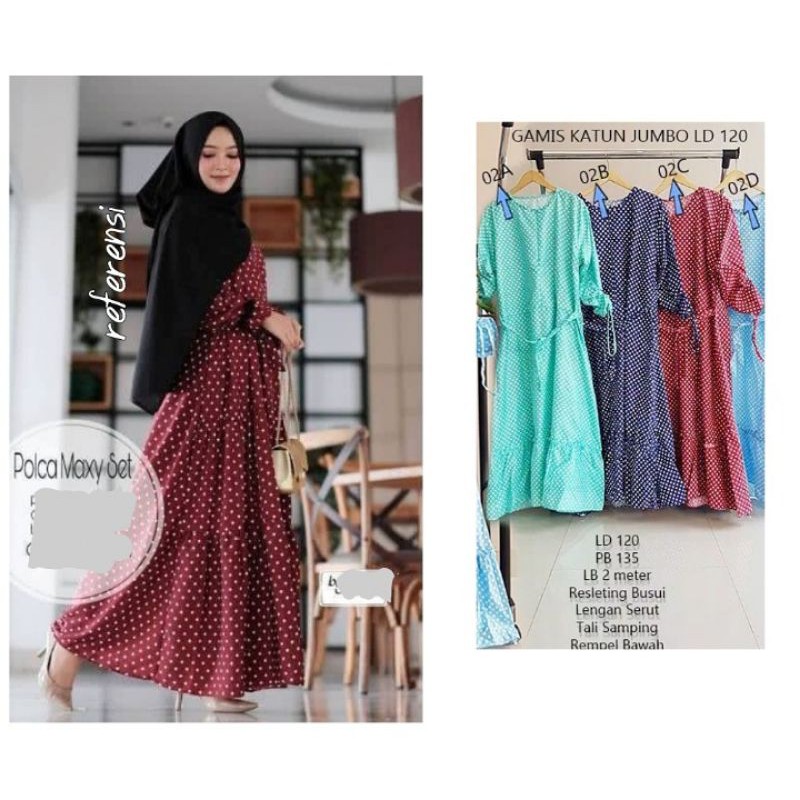 Grosir gamis katun jumbo murah