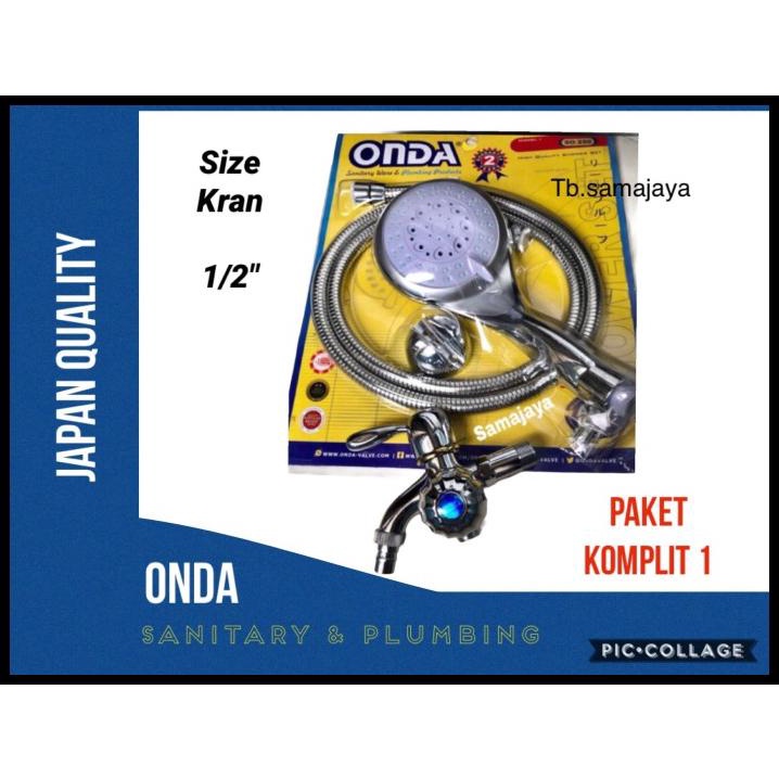 Paket Shower Mandi Onda So 250 + Kran Cabang K406. Shower Set Japan