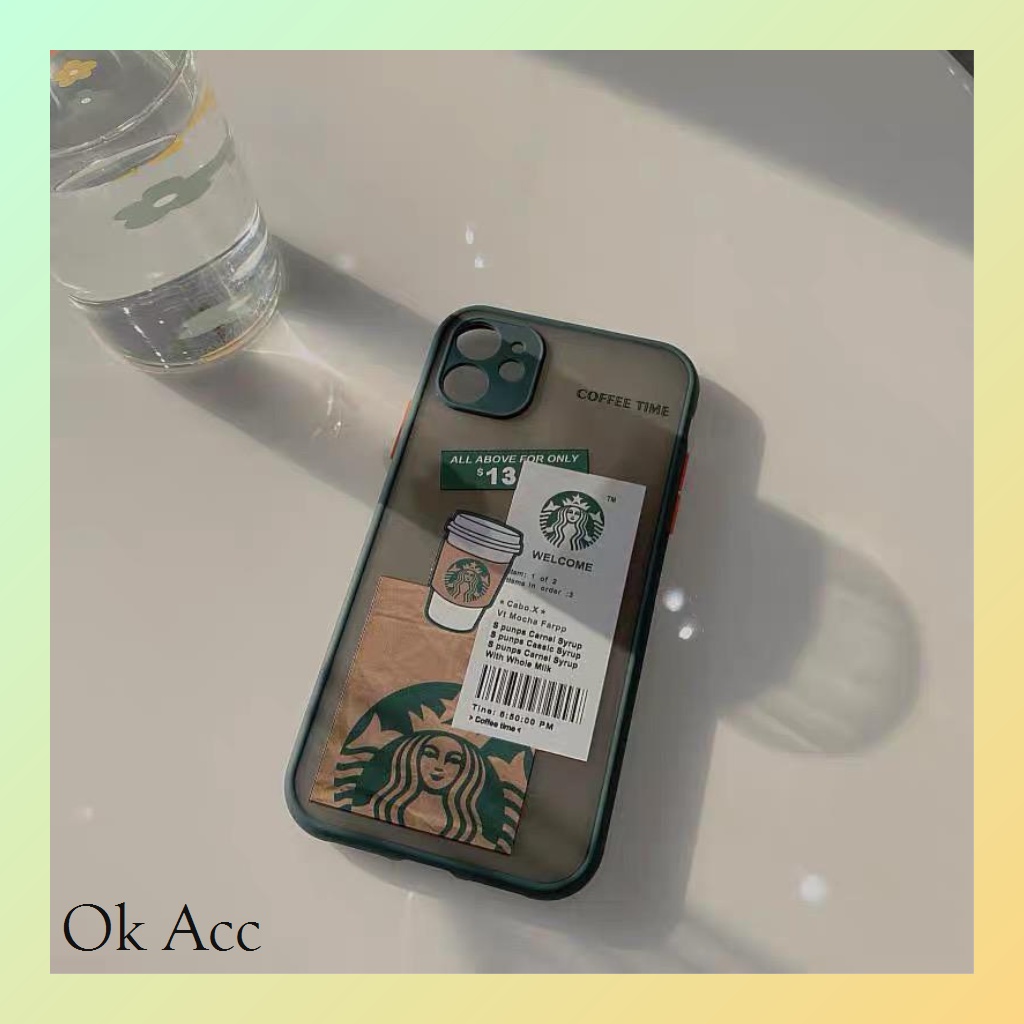 Softcase Hijau Starbucks Samsung A03s A20s A21s A32 5G A50 A50s A30s A51 A52 A72 J2 Prime