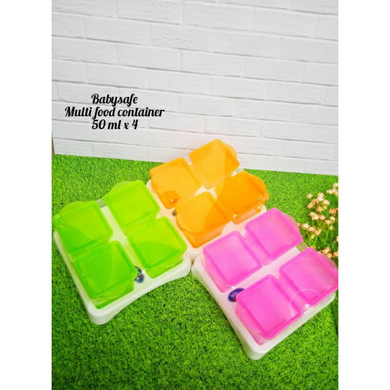 Babysafe Cube MPASI Tempat penyimpanan MPASI AP009 / AP011 Multi Food Container