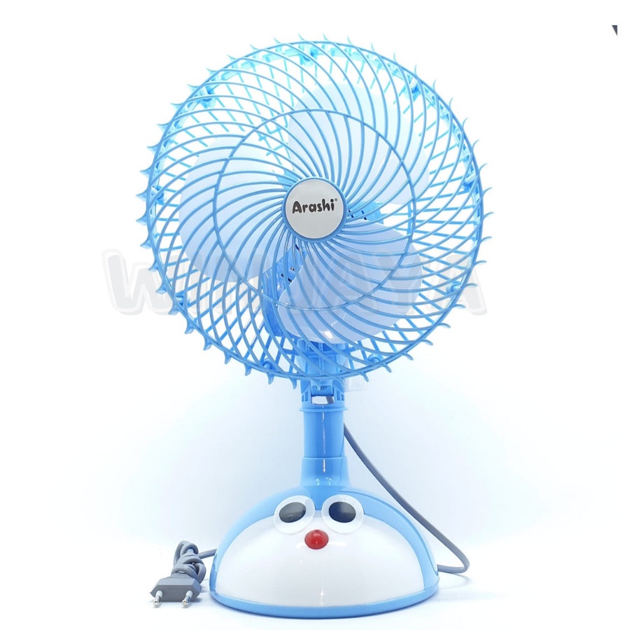 KIPAS ANGIN CARTOON ARASHI DM01 2 IN 1 DESK FAN 8&quot; KIPAS DORAEMON MULTIFUNGSI