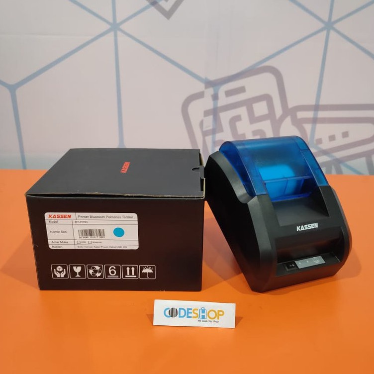Printer Kasir 58mm KASSEN BTP-290 Support MOKA POS Koneksi BLUETOOTH