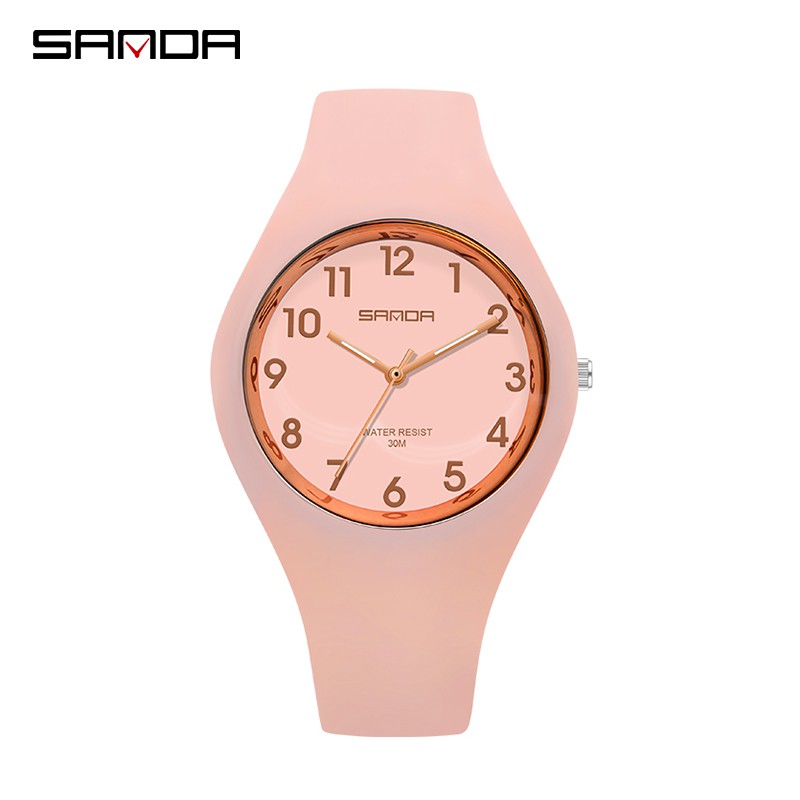 SANDA 6056 Jam Tangan Wanita Analog Jelly Series Tali Silicone WATCHKITE WKOS