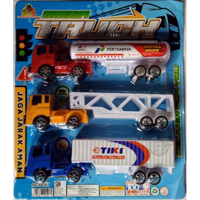 Mainan Mobil Truck Expedisi Mega set 3pcs OCT 6367