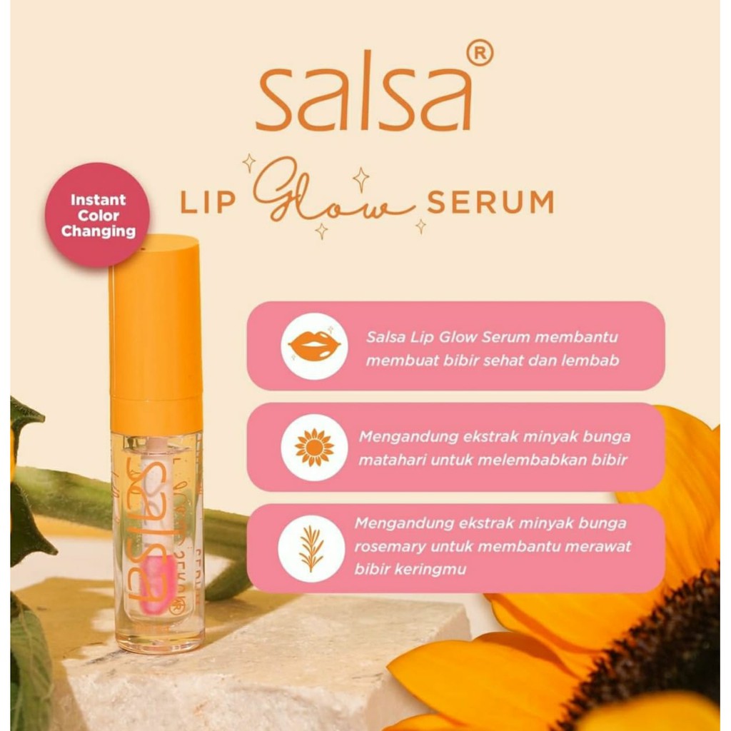 LIPGLOSS SALSA LIP GLOW SERUM LIPPIE PEMERAH BIBIR ORIGINAL