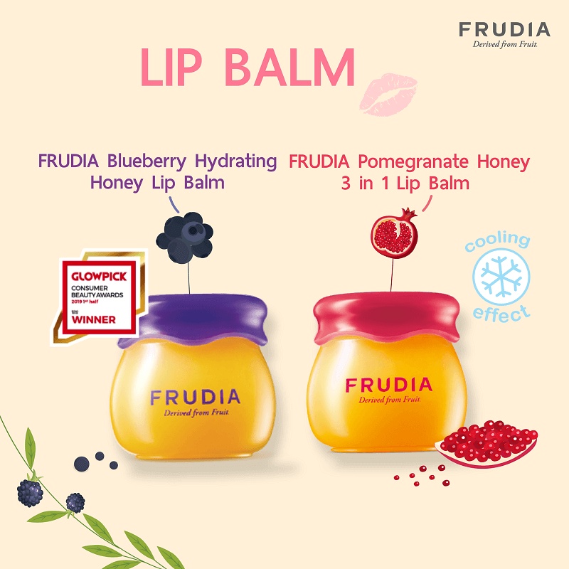 FRUDIA  hydrating honey lip balm 10ml Travel Size