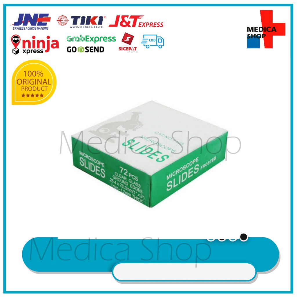 Objeck Glass Sail Brand 7105  Microscope Slide hijau