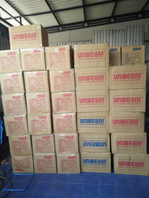 Lakban Bening  45MM  x 100 yard  / 35 MM X 100 YARD   Full / Lakban Packing Unibell s1