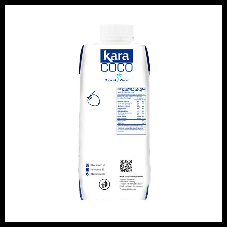 

DISKON TERBATAS !!! KARA COCO AIR KELAPA ASLI (PURE COCONUT WATER) 330 ML - 1CARTON/12PCS TERLARIS