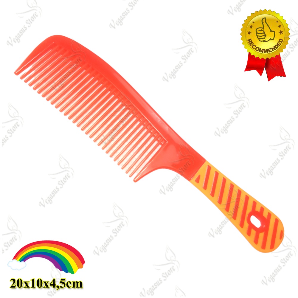 Isi 3 Lebih Murah Sisir Rambut Raibow Panjang 20cm, Sisisr Pelangi-Vegasus Store(COD)