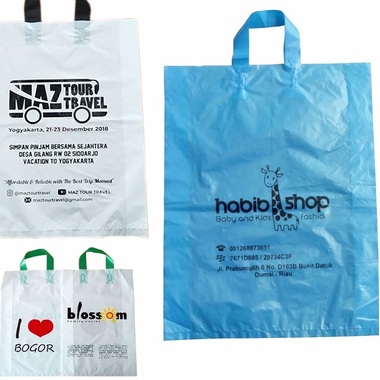 

Sablon Kantong Plastik Kresek Softhandle 40 x 50 cm