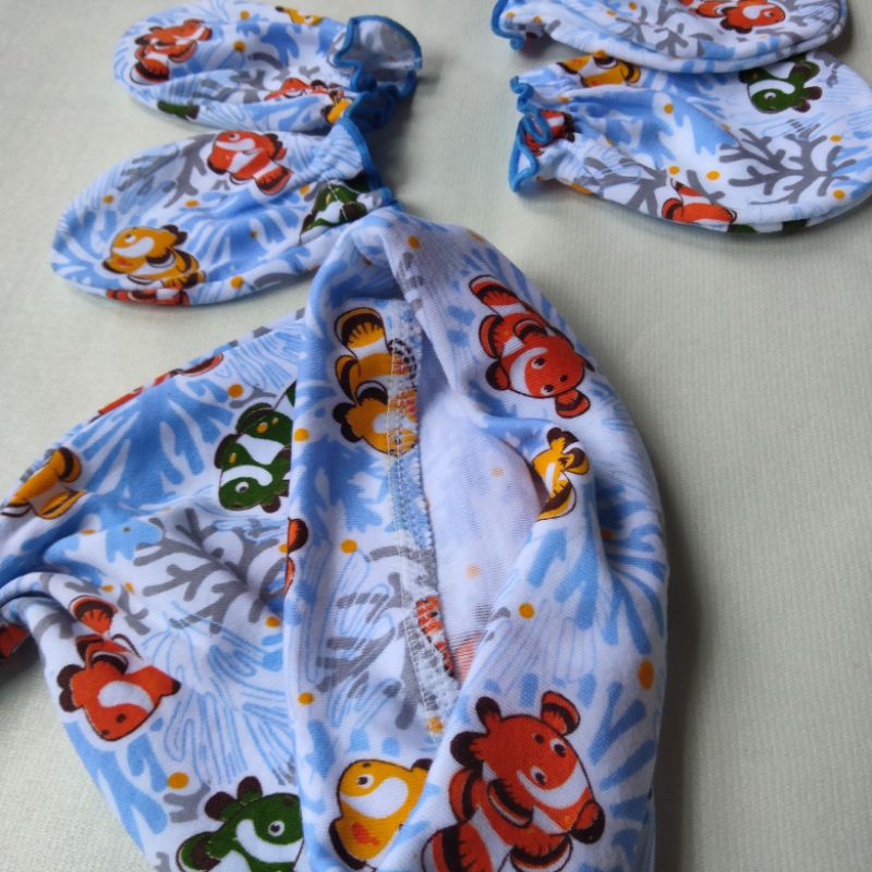 1 SET TOPI DAN SARUNG TANGAN KAKI BAYI NEWBORN SNI / 1SET TOPI SARTAKI BAYI