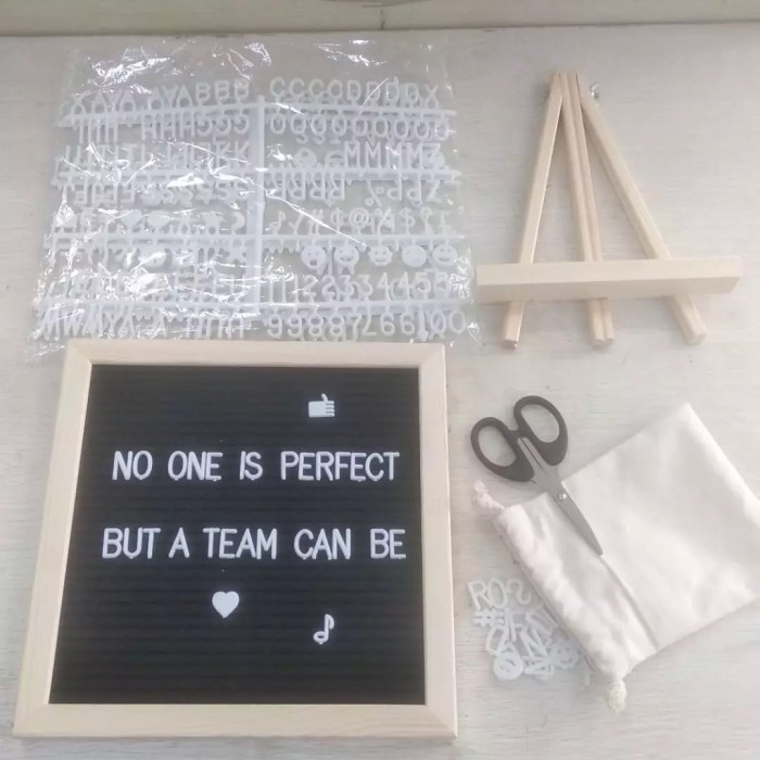 Papan Huruf Cafe, Papan Nama Bayi LENGKAP! 1 SET Felt Letter Board changable felt letter board DIY