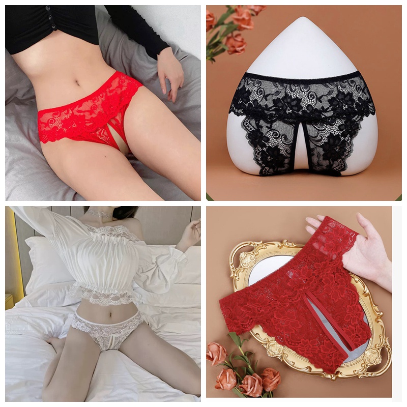 Celana Dalam Wanita Ukuran Jumbo Seksi transparan Open Crotch Panties lembut Lingerie Sexy 3C025