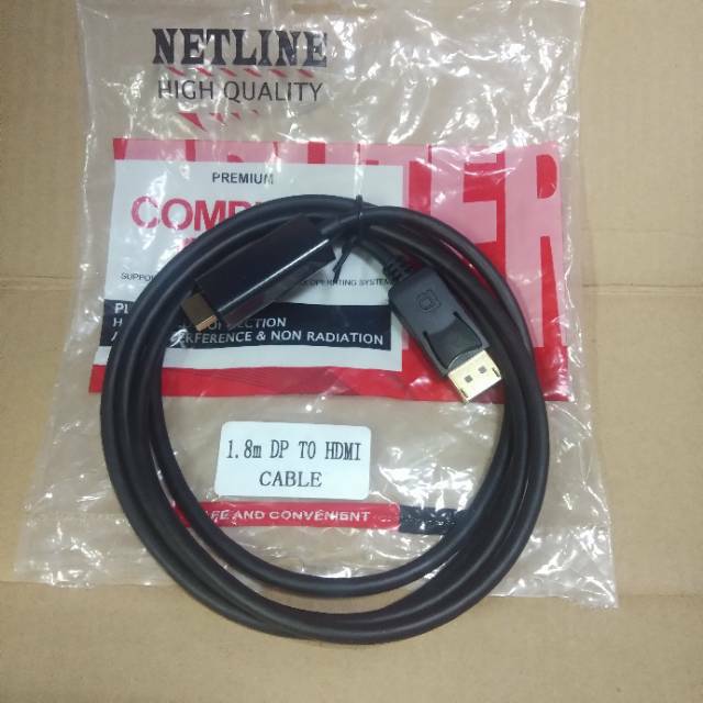 Netline Kabel Displayport to HDMI 1,8Meter