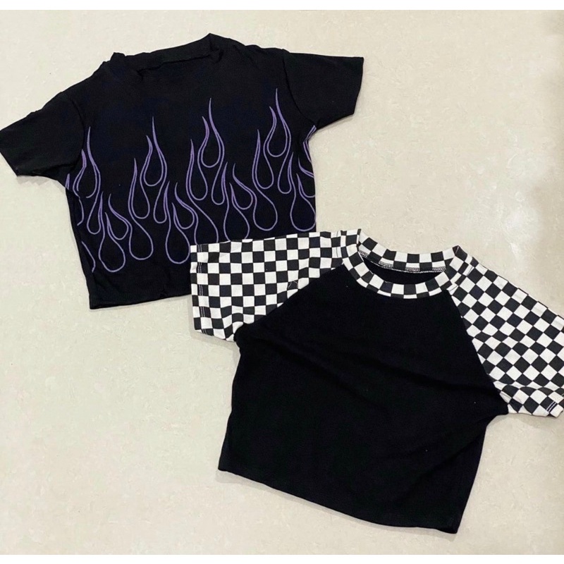 BEFAST - ZGW OOTD Kaos Crop PAULY / Crop Top Black Chess Rib (LD88 , P40) / Kaos Kekiniaan Best Seller / Daleman Outer Trendy / Kaos Crop Top / Tshirt Lengan Pendek / Terlaris / Crop Top Viral Di TikTok