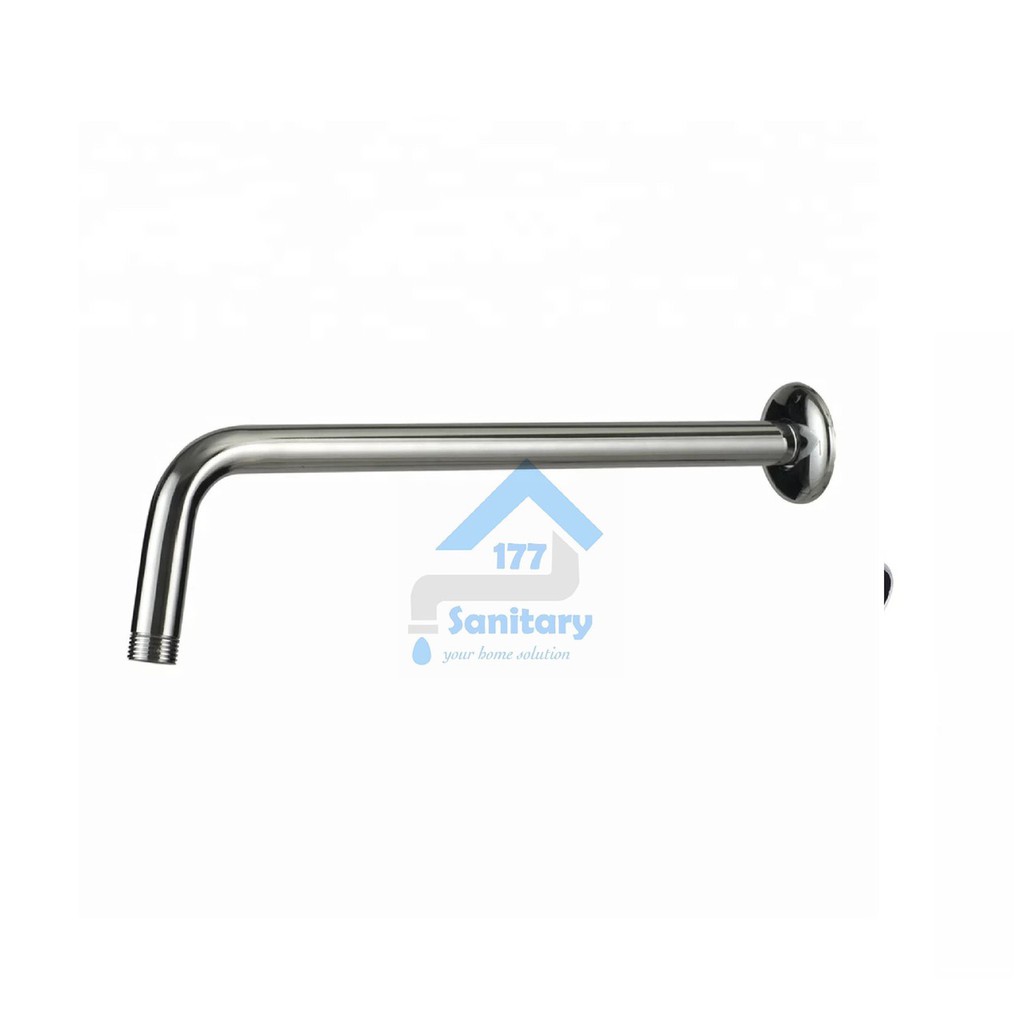 Pipa tiang Shower mandi Tembok 20cm tebal P20-tiang wall shower arm shower stainless 1/2 inch 30cm stenlis