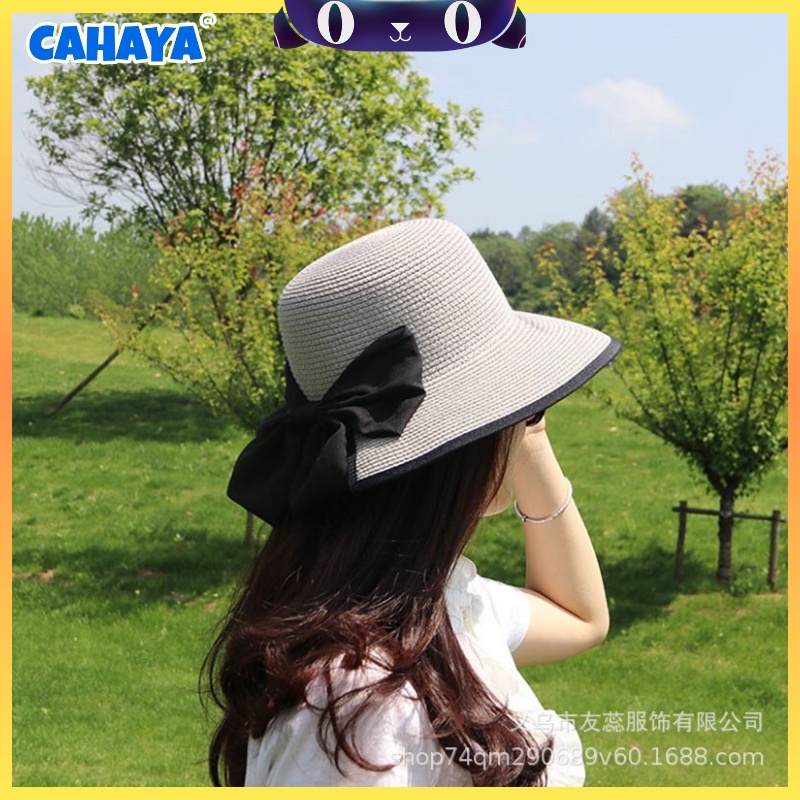 CAHAYA Topi Pantai Wanita Bunga Pelindung UV - Summerhat Pantai Import T78