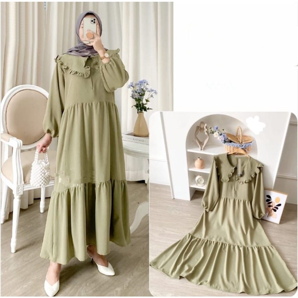 RANZ MIDI DRESS GAMIS PREMIUM RAYON ORIGINAL100%