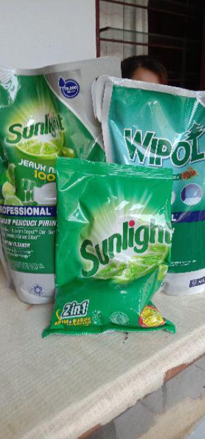 Sunlight 2l Professional Sabun Cuci Piring Jeruk Nipis 2000ml Refill